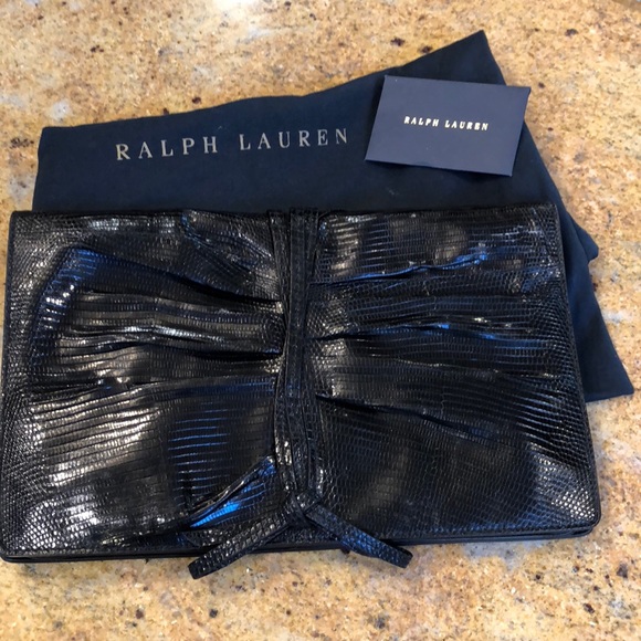 Ralph Lauren Black Label Handbags - Ralph Lauren black label exotic snakeskin clutch